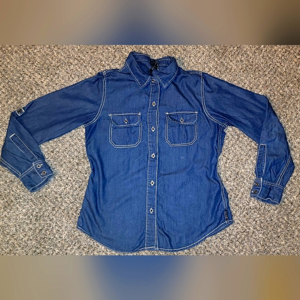 Jean button up long sleeve